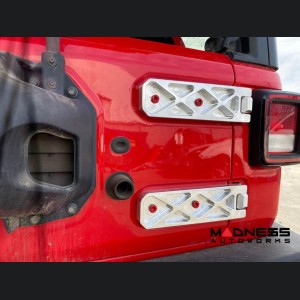 Jeep Wrangler JL Billet Tailgate Hinges - Aluminum - Red