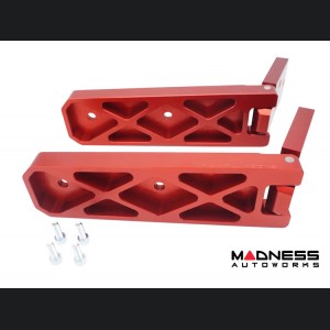 Jeep Wrangler JL Billet Tailgate Hinges - Aluminum - Red