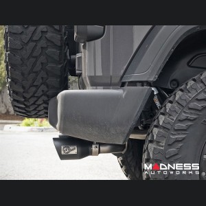 Jeep Wrangler JL 3.6L 4 Door Performance Exhaust System - 409 SS Cat Back - Rebel - AFE - Dual Exit - Black