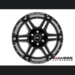 Jeep Custom Wheels (1) - Rough Country - 92 Series - Gloss Black - 18 x 9.0 / 5 x 5 / +0mm