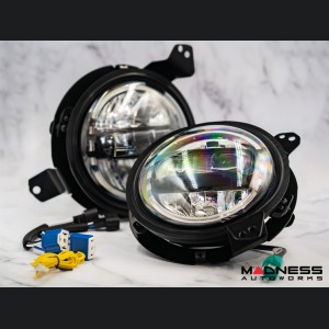 Jeep Wrangler JL Headlights - LED w/ adaptors - Black Housing - 7" 