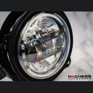 Jeep Wrangler JL Headlights - LED w/ adaptors - Black Housing - 7" 