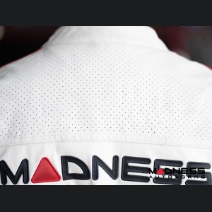 Leather Jacket - MADNESS Autoworks - White - Medium