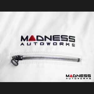 Leather Jacket - MADNESS Autoworks - White - Medium