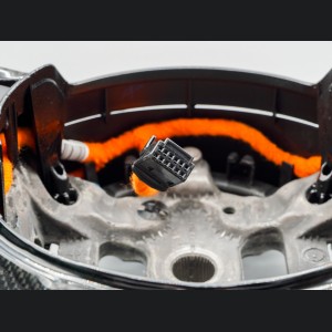 Jeep Wrangler JL Custom Steering Wheel - Carbon Fiber - Round Top/ Flat Bottom - Perf Leather/ Black Stitch