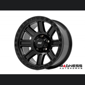 Jeep Custom Wheels (1) - Rough Country - 84 Series - Gloss Black - 17 x 8.5 / 5 x 5 / +0