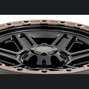 Custom Wheel 79 Series Wheel - One-Piece - Semi Gloss Black w/ Bronze Ring | 17x8.5 | 5x5.0 | 0mm - Rough Country