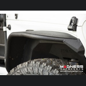 Jeep Wrangler JL Trailchaser Front Steel Bumper w/ Aluminum Fender Flares - Option 9 - Carbon Steel