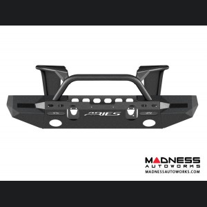 Jeep Wrangler JL Trailchaser Front Bumper w/ Aluminum Fender Flares - Option 8 - Carbon Steel