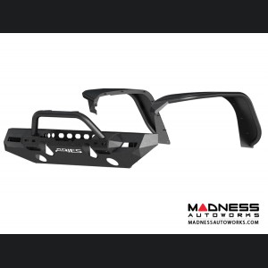 Jeep Wrangler JL Trailchaser Front Bumper w/ Aluminum Fender Flares - Option 8 - Carbon Steel