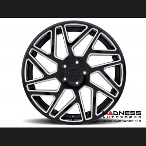 Jeep Custom Wheels (1) - Black Rhino - 22 x 9.5 - Cyclone - Gloss Black w/ Milled Spokes	