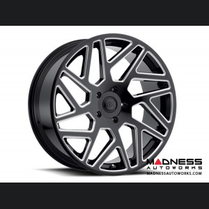 Jeep Custom Wheels (1) - Black Rhino - 22 x 9.5 - Cyclone - Gloss Black w/ Milled Spokes	