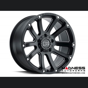 Jeep Custom Wheels (1) - Black Rhino - 17 x 9.5" - Highland - Matte Black w/ Milled Spokes