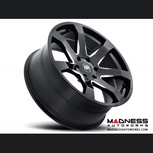 Jeep Custom Wheels (1) - Black Rhino - 22 x 9.5 - Mozambique - Gloss Black w/ Milled Spokes