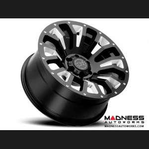 Jeep Custom Wheels (1) - Black Rhino - 20 x 9.5 - Pinatubo - Gloss Black w/ Milled Inside Window