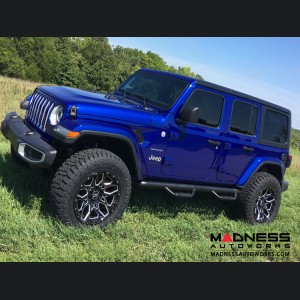 Jeep Custom Wheels (1) - Black Rhino - 17 x 9.5 - Shrapnel - Gloss Black w/ Milled Spokes