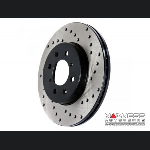 FIAT 500X Performance Brake Rotor - Drilled and Vented - Front Left