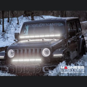 Jeep Wrangler JL LED Light Bar w/ Bracket - 50" - Amber Driving