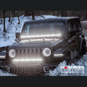 Jeep Wrangler JL LED Light Bar w/ Bracket - 50" - Amber Driving