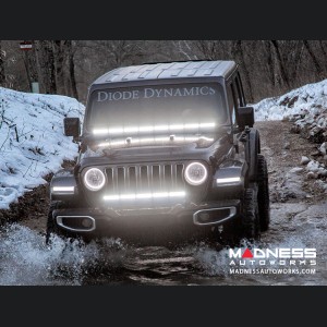 Jeep Wrangler JL LED Light Bar w/ Bracket - 50" - Amber Driving