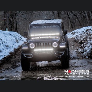 Jeep Wrangler JL LED Light Bar w/ Bracket - 50" - Amber Flood