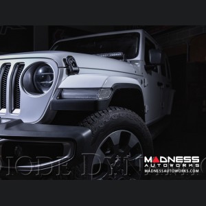 Jeep Wrangler JL LED Light Bar w/ Bracket - 50" - Amber Driving