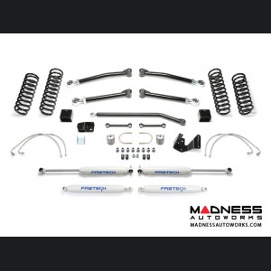 Jeep Wrangler 3" Trail II System w/ Performance Shocks by FABTECH - 4 Door JK (Short Arm)