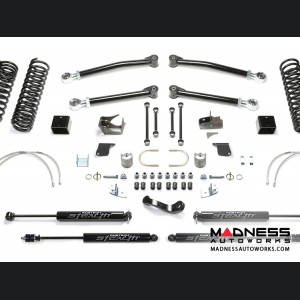 Jeep Wrangler 3" Long Travel Trail System w/ Stealth Shocks by FABTECH - 4 Door JK (Short Arm)