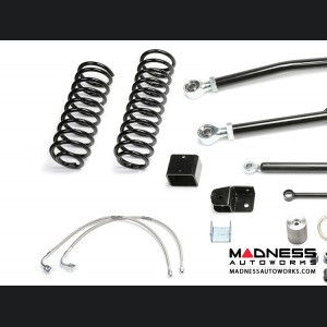 Jeep Wrangler 3" Trail II System w/ 2.25 Non Resi Dirt Logic Shocks by FABTECH - 4 Door JK (Short Arm)