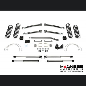 Jeep Wrangler 3" Trail II System w/ 2.25 Non Resi Dirt Logic Shocks by FABTECH - 2 Door JK (Short Arm)