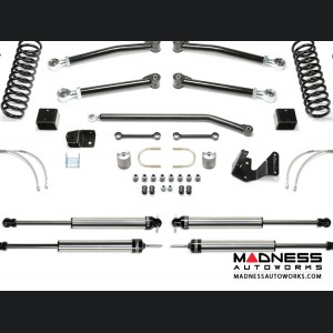 Jeep Wrangler 3" Trail II System w/ 2.25 Non Resi Dirt Logic Shocks by FABTECH - 4 Door JK (Short Arm)