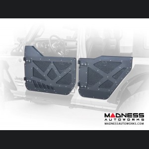 Jeep Wrangler JL Half Doors w/ Perforated Aluminum Screens - Aluminum