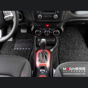 Jeep Renegade All Weather Floor Mats - Front + Rear - Rubber Woven Carpet - Black 