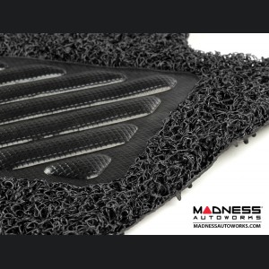 Jeep Renegade All Weather Floor Mats - Front + Rear - Rubber Woven Carpet - Black 