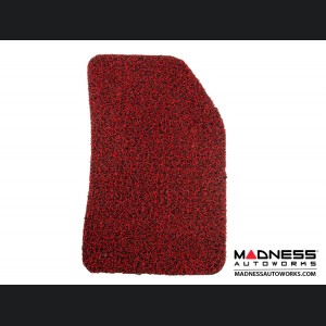 Jeep Renegade All Weather Floor Mats - Front + Rear - Rubber Woven Carpet - Red + Black 