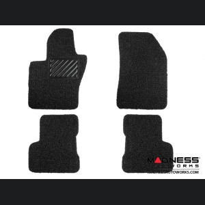 Jeep Renegade All Weather Floor Mats - Front + Rear - Rubber Woven Carpet - Black 