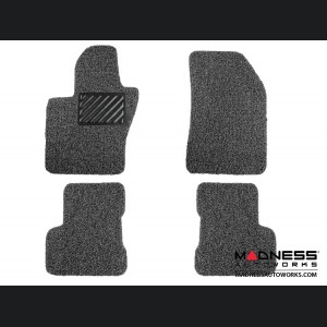 Jeep Renegade All Weather Floor Mats - Front + Rear - Rubber Woven Carpet - Black + Grey 