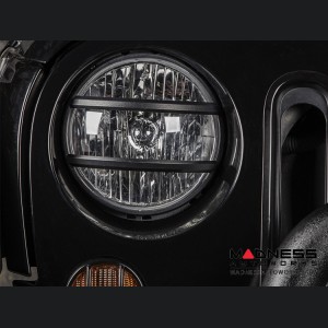 Jeep Wrangler JK Pivotal Headlight Euro Guards - Black