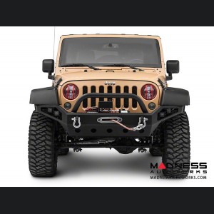 Jeep Wrangler JK Elite Pivotal Headlight Euro Guard Kit - Red