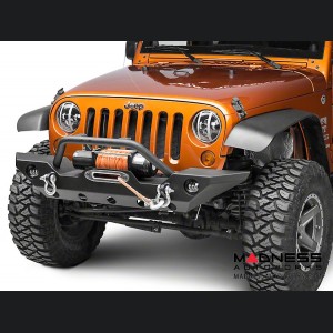 Jeep Wrangler JK Elite Pivotal Headlight Euro Guards - Raw Aluminum