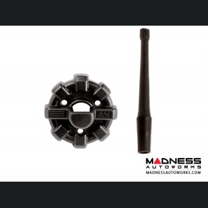 Jeep Wrangler JL Elite Antenna Base w/ Reflex Antenna - Black - 6"