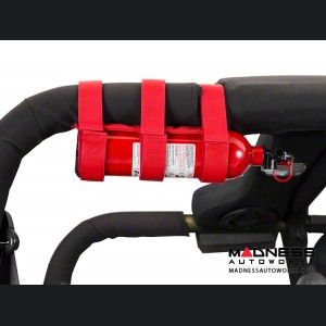 Jeep Wrangler JL Sport Bar Fire Extinguisher Holder - Red