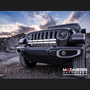 Jeep Wrangler JL Bumper LED Kit White Combo - Single 30" Light Bar