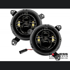 Jeep Wrangler JL High Powered LED Lights - Green - Pair - 7"