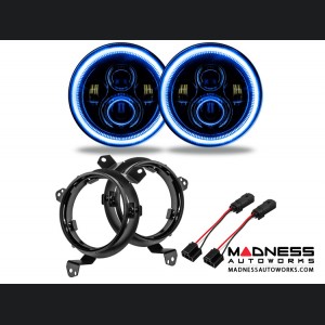 Jeep Wrangler JL High Powered LED Lights - Blue - Pair - 7"