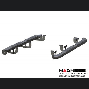 Jeep Wrangler JL Round Semi-Gloss Side Bars - Black Steel - 3"