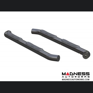 Jeep Wrangler JL Round Semi-Gloss Side Bars - Black Steel - 3"