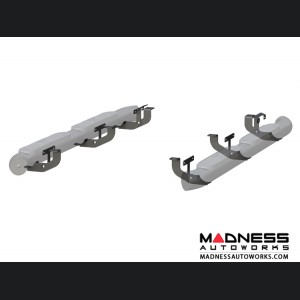 Jeep Wrangler JL Big Step Round Side Bars - Aluminum - 4"