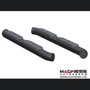 Jeep Wrangler JL Big Step Round Side Bars - Aluminum - 4"