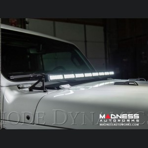 Jeep Wrangler JL LED Light Bar w/ Bracket - 50" - Amber Flood